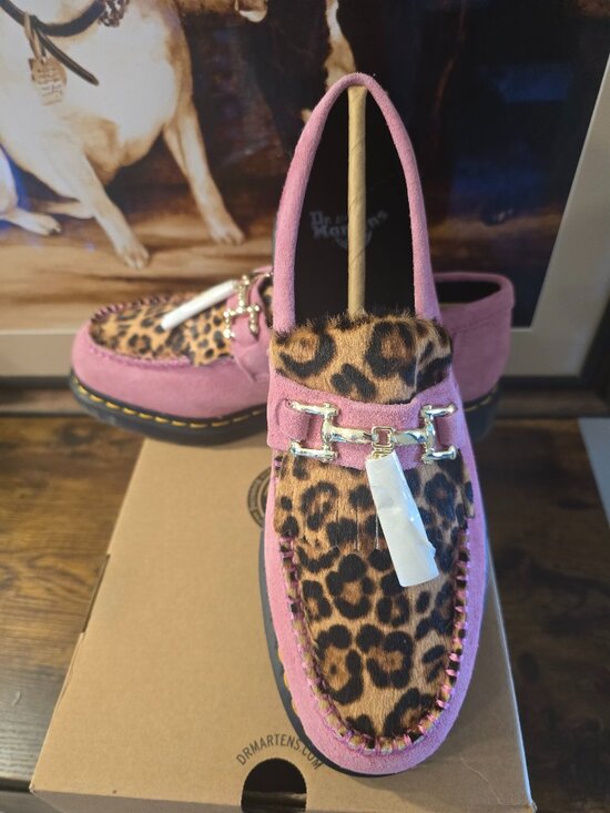 Dr. Martens Other - Dr. Martens Adrian Hair-On Leopard Snaffle Loafers Fondant Pink 31508099 Mens 10